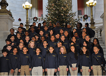 5th grade chorus at RI state house