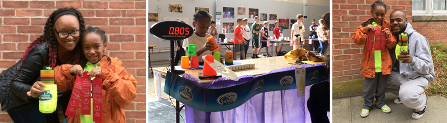 2nd Grader Giovani Stacking Cups
