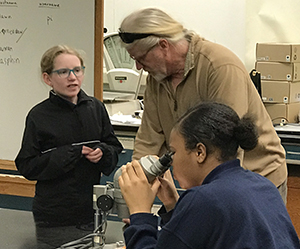 Paul Cuffee students in science class